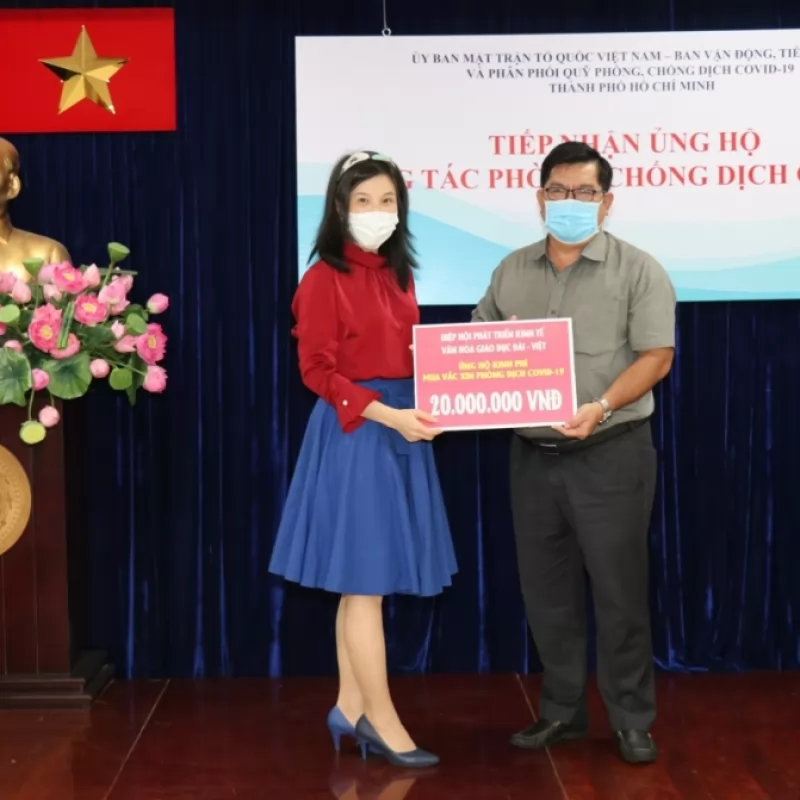 Ủng hộ Quỹ vaccine, Hiệp hội phát triển kinh tế văn hóa giáo dục Đài - Việt mong cuộc sống bình yên trở lại